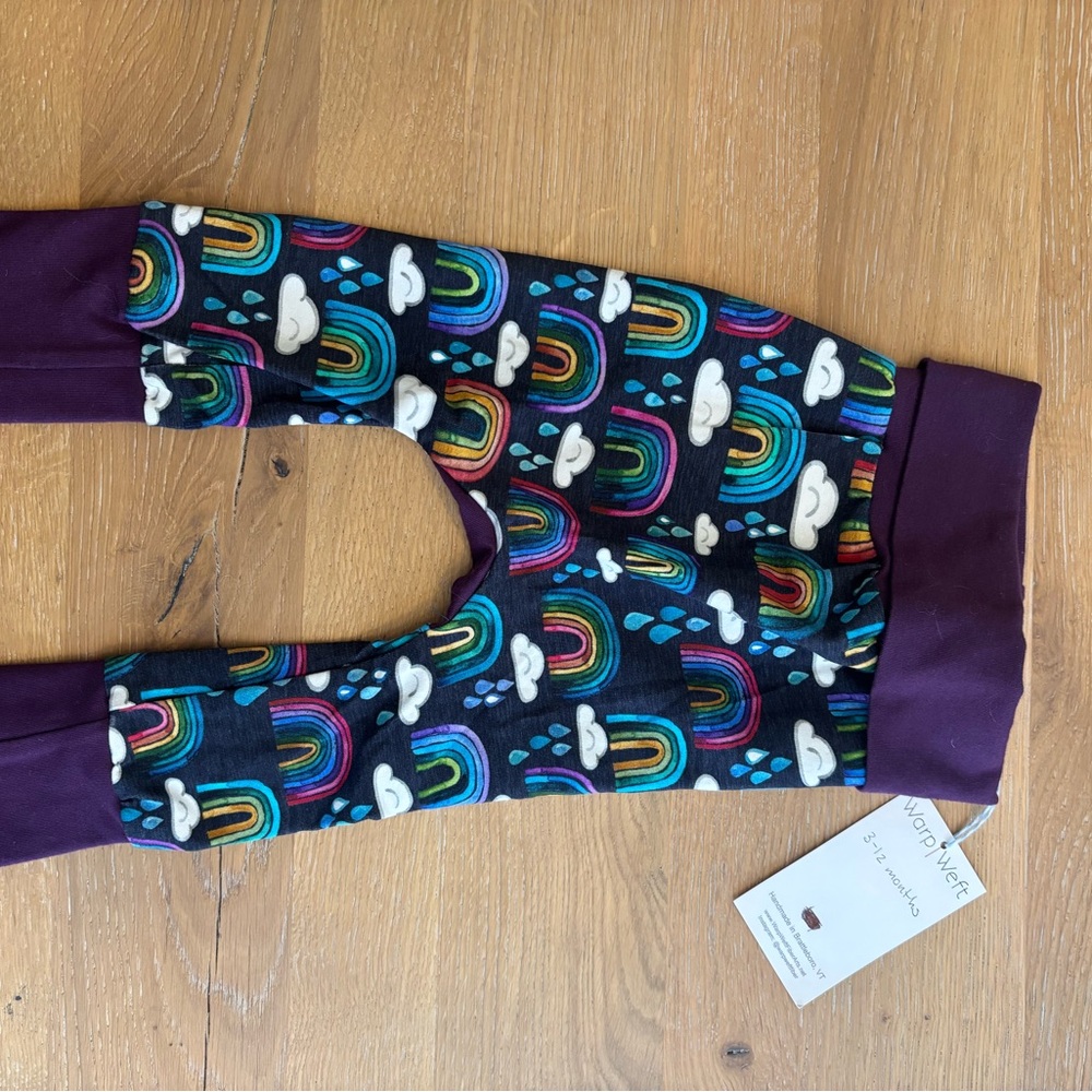 Warp + Weft Kids Rainbow and Cloud Joggers - Purple